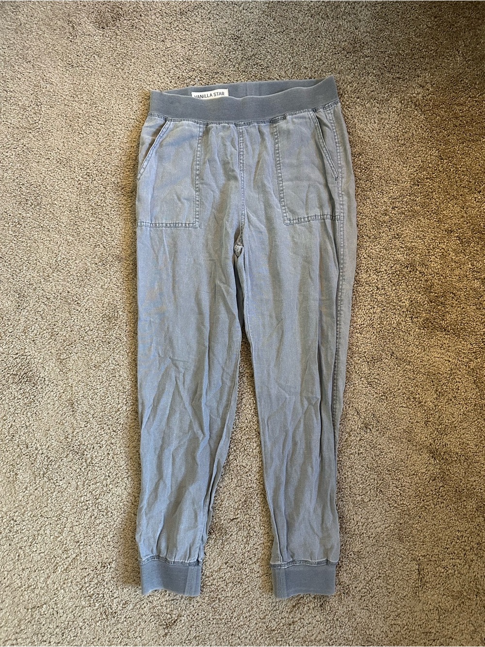 Vanilla Star Women's Soft Light Blue Jogger Sweatpants